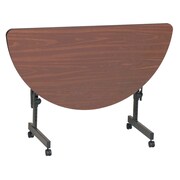 Correll 48 inch Semi Circle Training Table, Walnut (FT2448HR 01) by