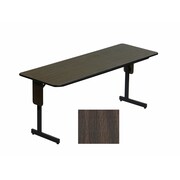 Correll 60 inch Metal & Laminate Panel Leg Folding Table, Walnut by