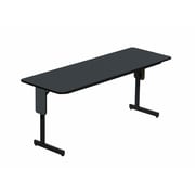 Correll 60 inch Metal & Laminate Panel Leg Folding Table, Black Granite by