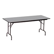 Correll 48 inch Metal, Particle Board & Laminate Seminar Folding Table, Gray Granite by
