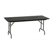 Correll 48 inch Metal, Particle Board & Laminate Seminar Folding Table, Black Granite by