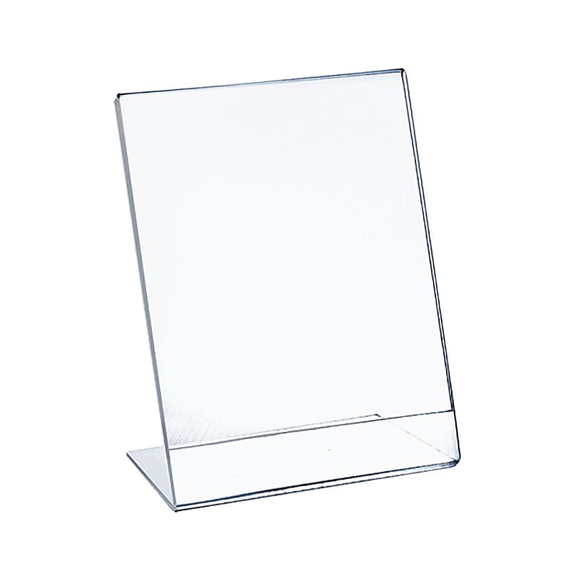 Azar Sign Holder, 11" x 17", Vertical, Clear Acrylic, 10/Pack (112708) image 1