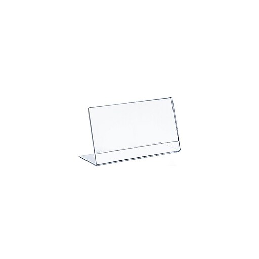 Azar Displays Clear Sign Holder 10/Pack Staples