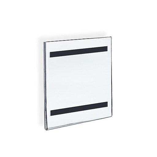 Azar Displays Vertical Wall Mount Sign Holder with Tape 10