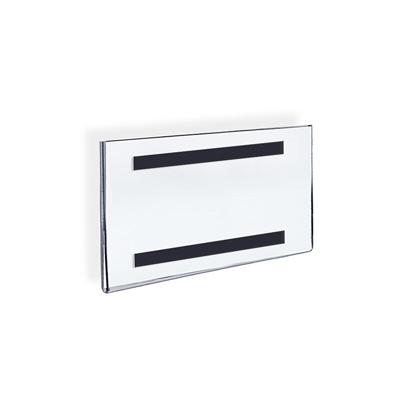 Azar Sign Holder, 5.5" x 8.5", Horizontal, Wall Mounted, Clear Acrylic, 10/Pack (129930) image 1