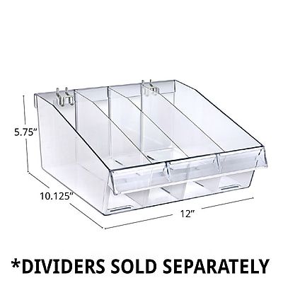 10.12-inch Deep Clear Divider Bin - Thumbnail 2