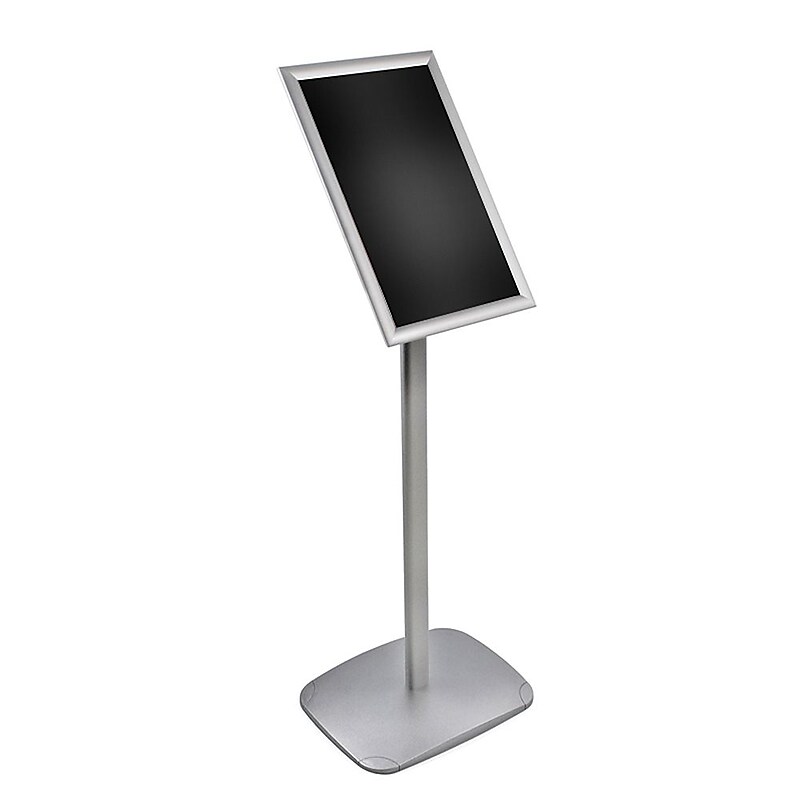 Azar Sign Holder, 11" x 17", Gray Metal (300242-SLV) image 1