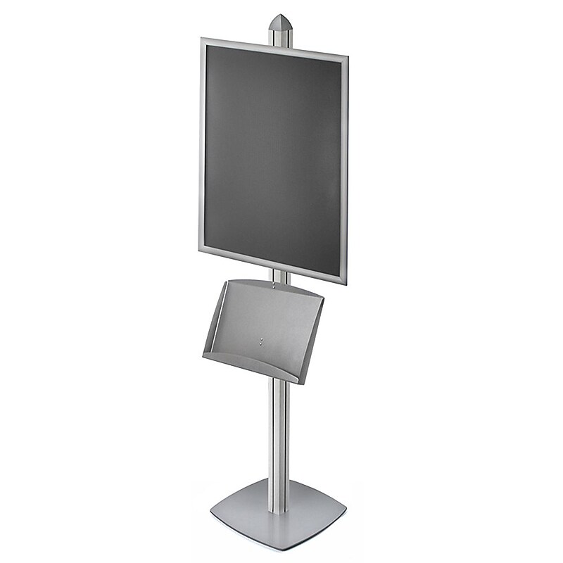 Azar Displays Snap Frame Sky Tower Display with Steel Shelf image 1