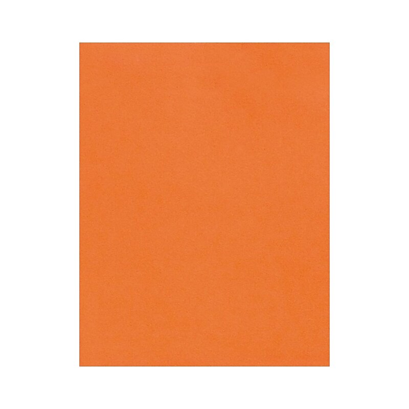 LUX 100 lb. Cardstock Paper, 12" x 18", Mandarin, 500 Sheets/Pack (1218-C-11-500) image 1