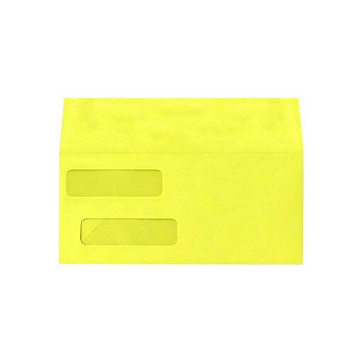 Lux Double Window Invoice Envelopes, Citrus 4 1/8 x 9 1/2 inch 500/Pack