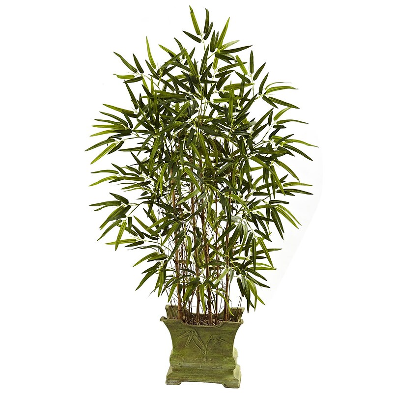 Nearly Natural 5419 Bamboo Tree with Decorative Planter 45-inch image 1