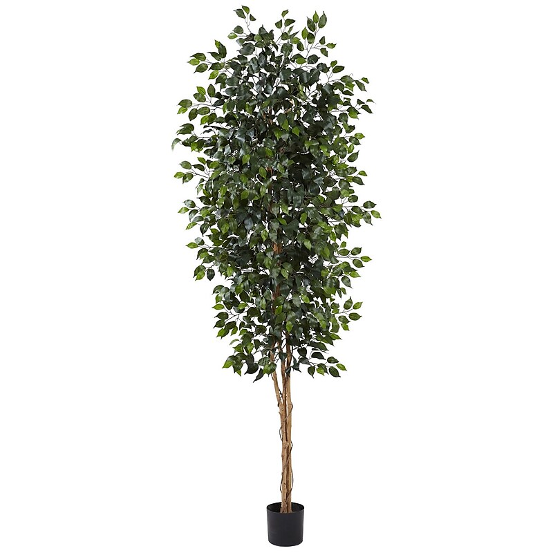Nearly Natural 5427 Ficus Tree With Leaves 8-Feet Green image 1