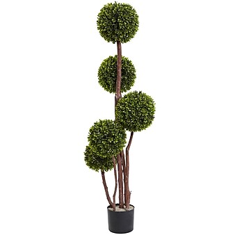 Nearly Natural 5428 Boxwood Topiary 4-feet Green