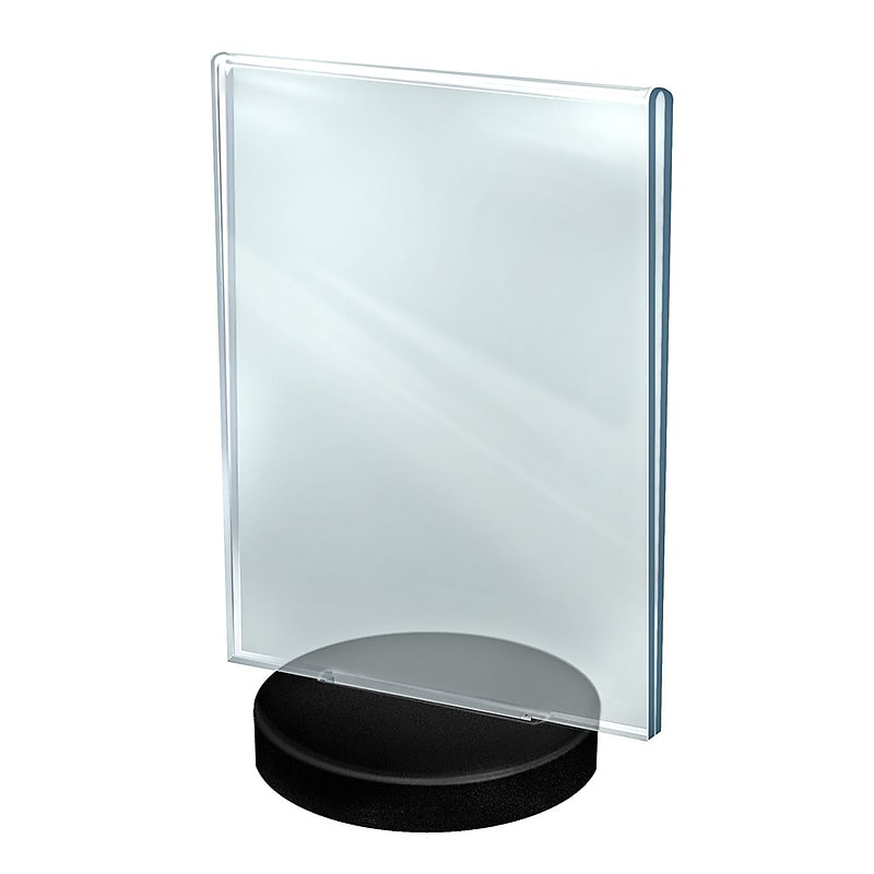Azar Sign Holder, 8.5" x 11", Vertical, Clear Acrylic, 10/Pack (108714) image 1