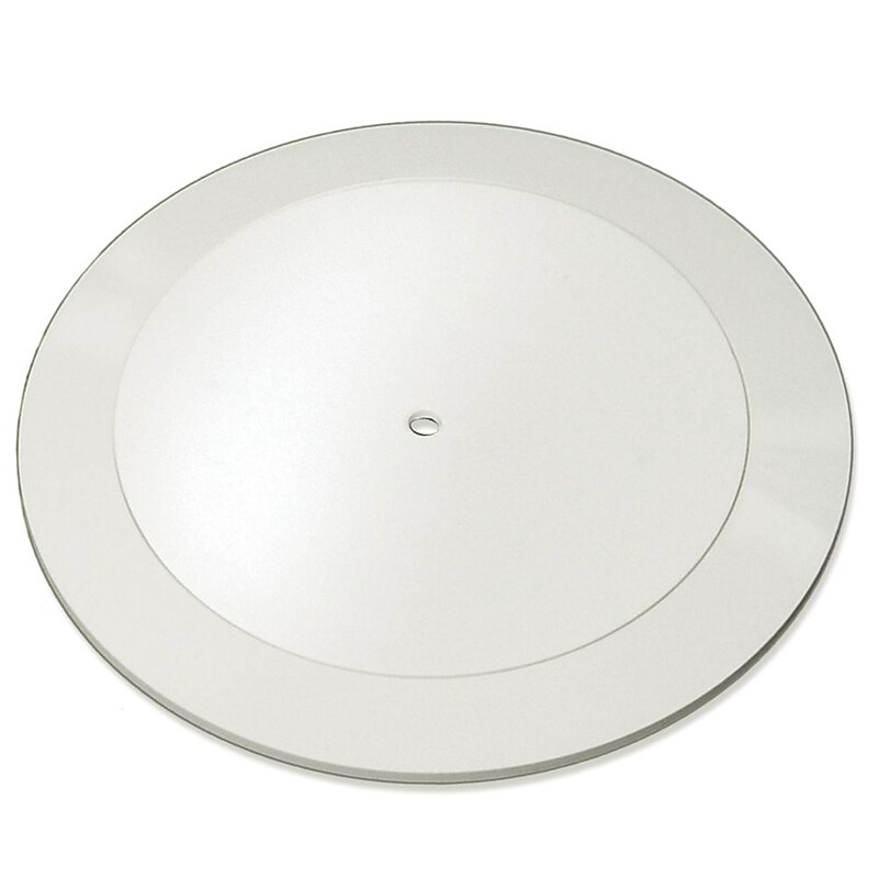 Azar Displays 15" Plastic Revolving Display Sloped Base White image 1