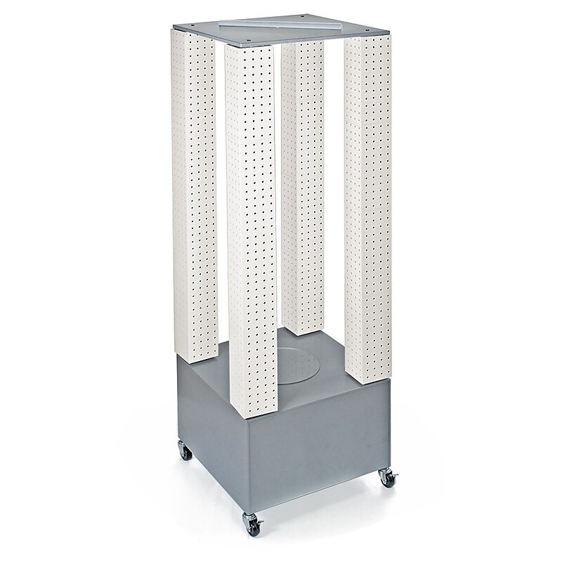 Azar Displays 64" Pegboard Four Tower Display White image 1