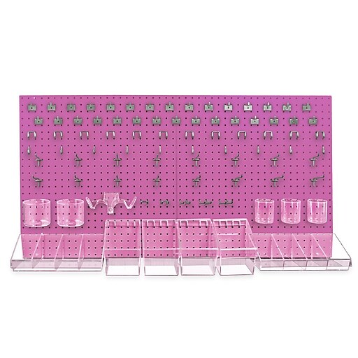 Azar 24 x 48inch Pink Pegboard Organizer Kit Each at Staples