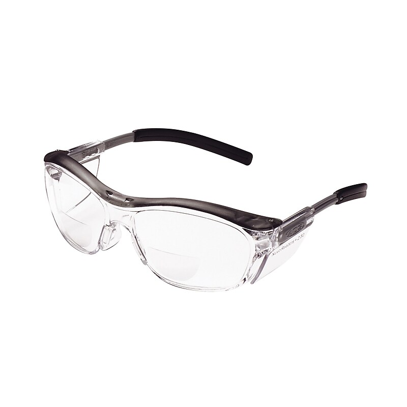 3M Occupational Health & Env Safety Glasses With Gray Plastic Frame, 2.5 Diopter image 1