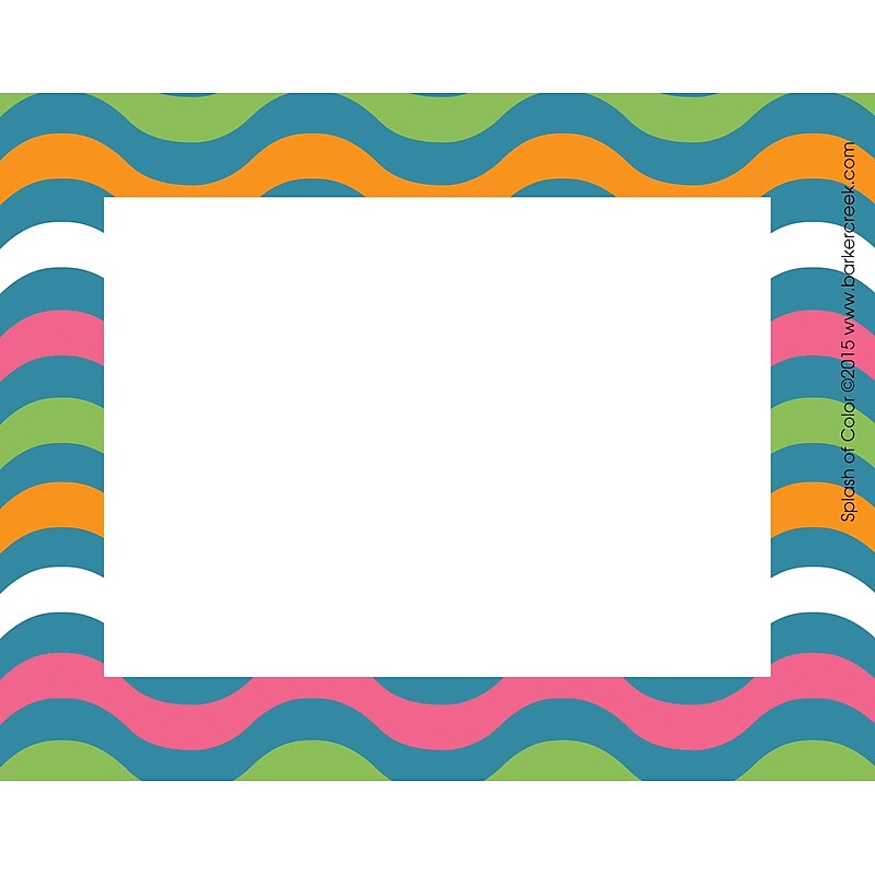 Barker Creek Self-adhesive Splash of Color School Name Tags, 2.75" x 3.5", 45/Pack (LL1536/Pack) image 1