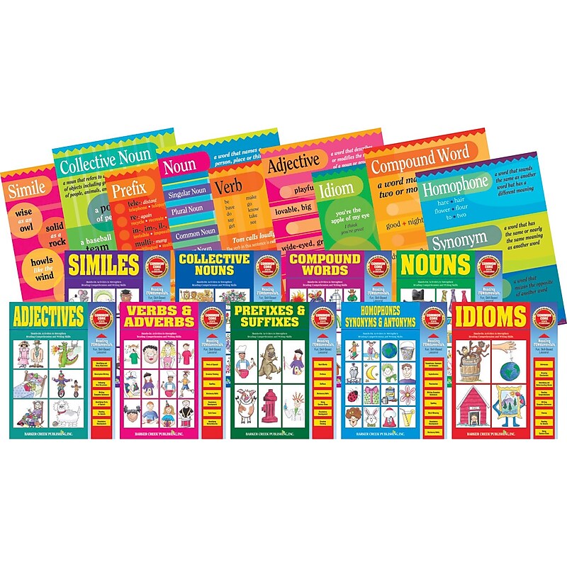 Barker Creek Reading Fundamentals Classroom Poster and Book Set, 18/Set image 1