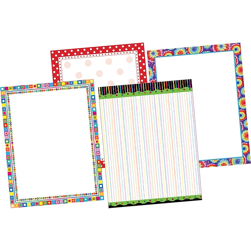Barker Creek In the Groove Computer Paper, 8.5" x 11", 60 lbs., Assorted Colors, 200 Sheets/Pack (SS0751) image 1