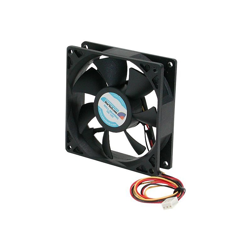 StarTech FAN9X25TX3L 92 mm Double Ball Bearing Computer Case Fan, Black (495714) image 1