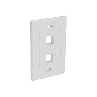 Startech® PLATE2WH Dual Outlet RJ45 Universal Wall Plate