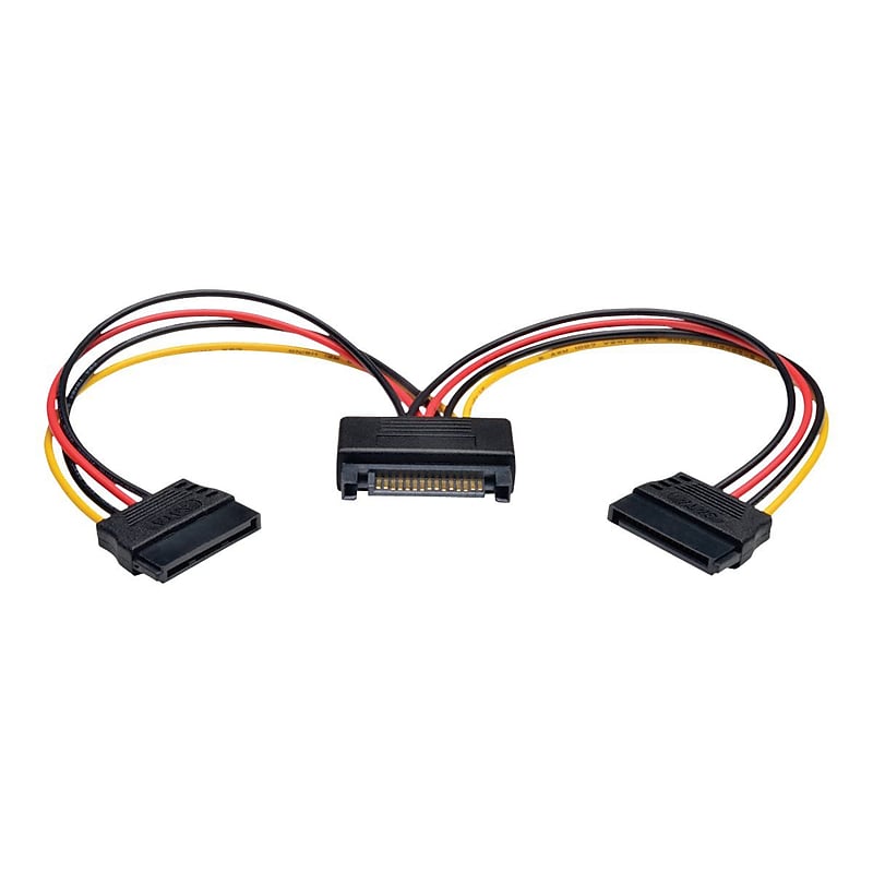 SATA Tripp Lite Splitter Cable Adapter Red image 1