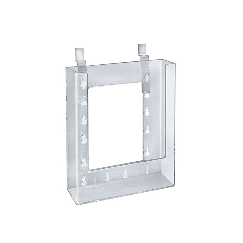 Azar Brochure Holder, 8.5" x 6.25, Vertical, Clear Plastic, 10/Pack (252344) image 1