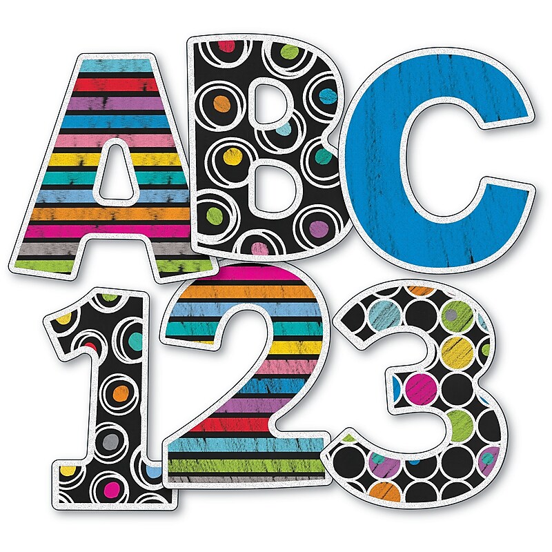 Carson-Dellosa Colorful Chalkboard EZ Letters, 76/Pack image 1