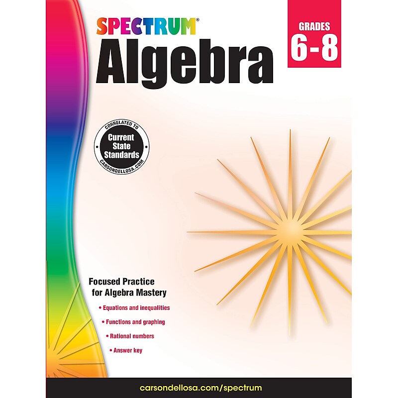 Spectrum Algebra Workbook image 1