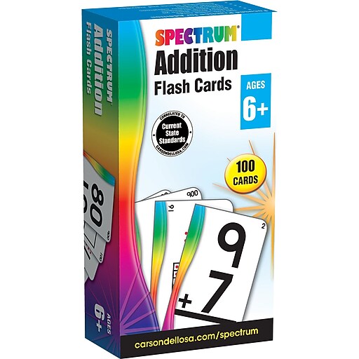 Spectrum Flash Cards, Addition, 100/Pack at Staples