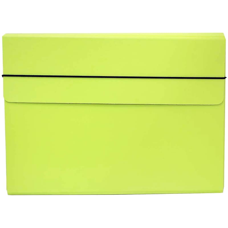 JAM Paper Portfolio Case with Elastic Closure, Lime Green (154528543) image 1