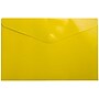 JAM Paper® Plastic Envelopes with Hook & Loop Closure, Legal Booklet, 9.75 x 14.5, Yellow, 12/Pack (235828262)~#|#~m002168076_sc7