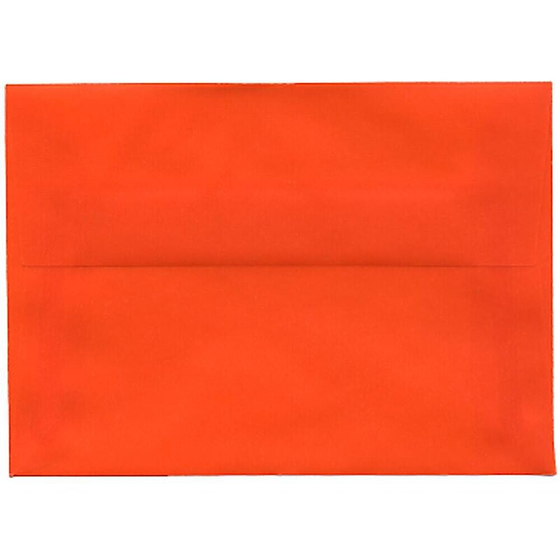 JAM Paper 4Bar A1 Translucent Vellum Invitation Envelopes, 3.625 x 5.125, Orange, 50/Pack (1591617I) image 1