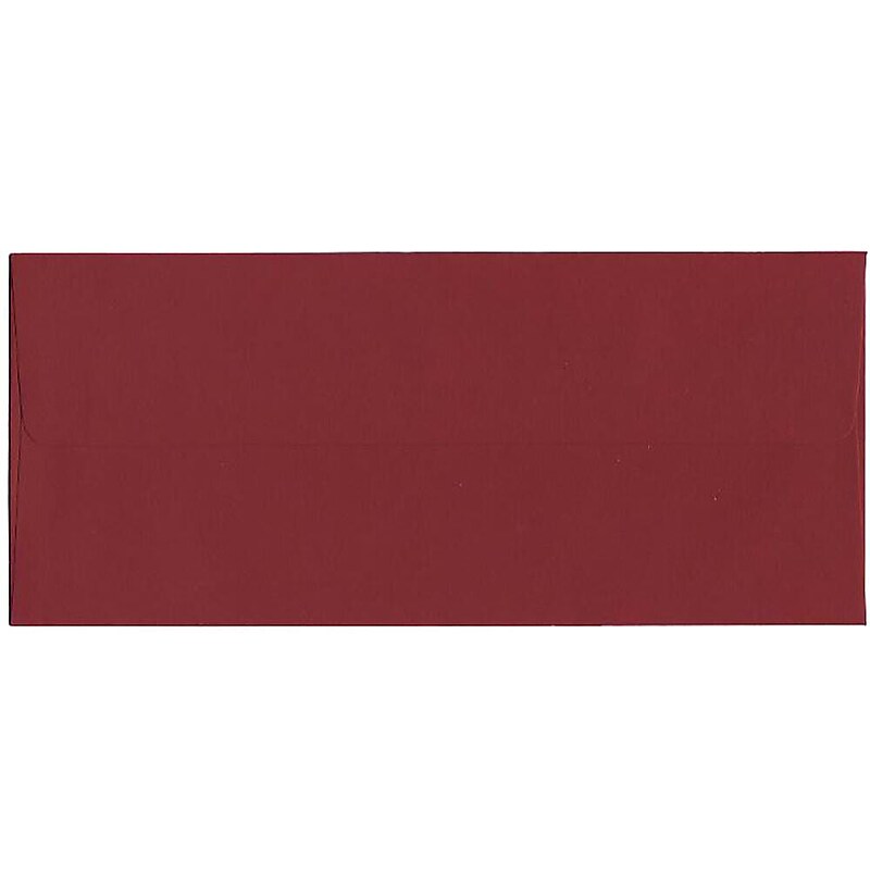 JAM Paper Open End #10 Business Envelope, 4 1/8" x 9 1/2", Dark Red, 500/Pack (31511298H) image 1