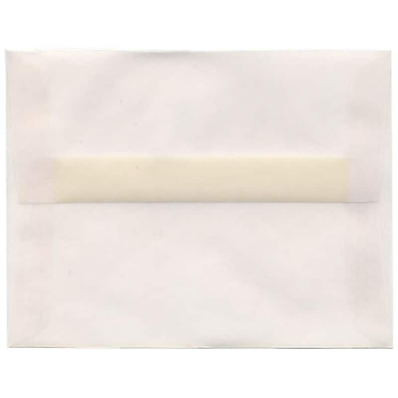 JAM Paper A2 Translucent Vellum Invitation Envelopes, 4.375 x 5.75, Clear, 50/Pack (53794I) image 1