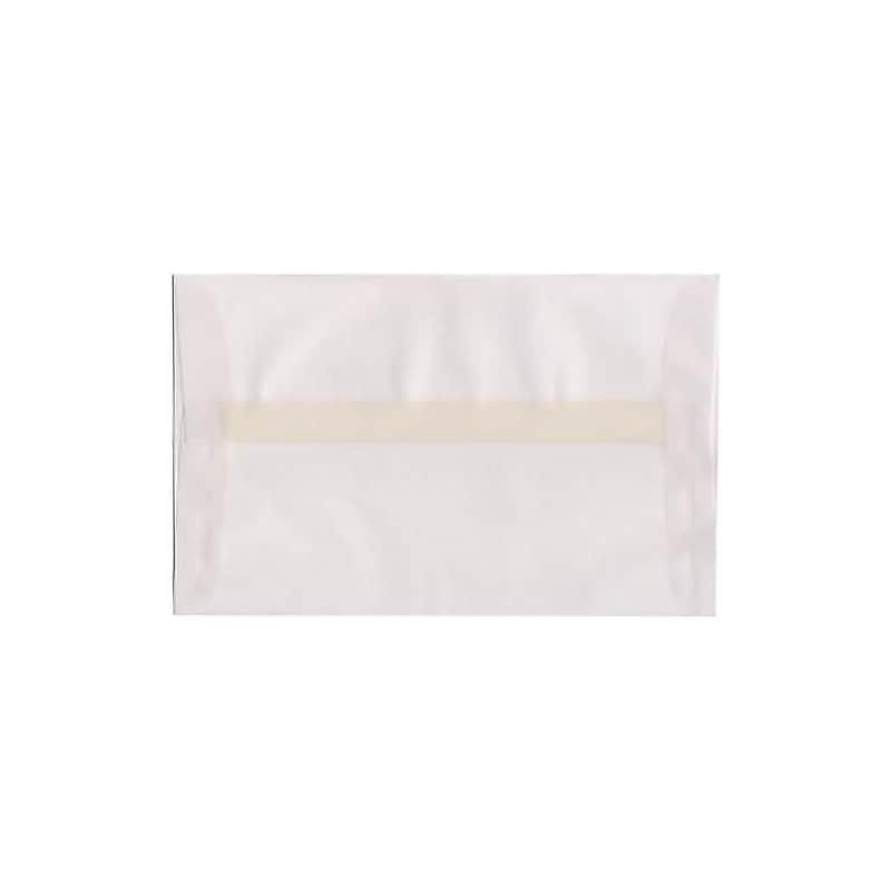 JAM Paper A8 Translucent Vellum Invitation Envelopes, 5.5 x 8.125, Clear, 50/Pack (79462I) image 1
