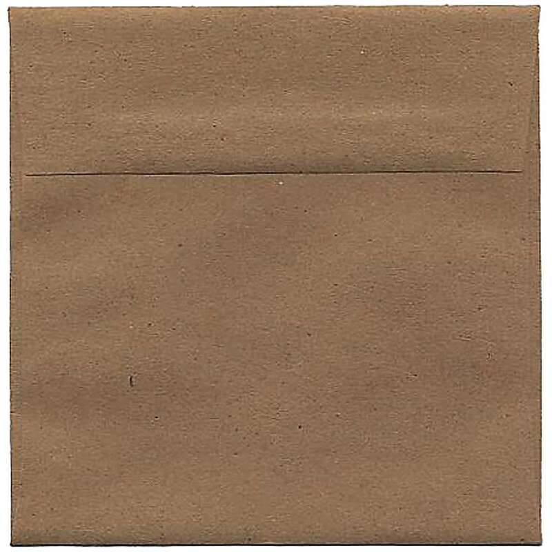 JAM Paper 6 x 6 Kraft Square Invitation Envelopes, Brown Kraft Paper Bag, Bulk 250/Box (LEKR502H) image 1