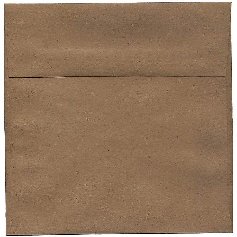 JAM Paper 8.5 x 8.5 Kraft Square Invitation Envelopes, Brown Kraft Paper Bag, Bulk 250/Box (LEKR505H) image 1