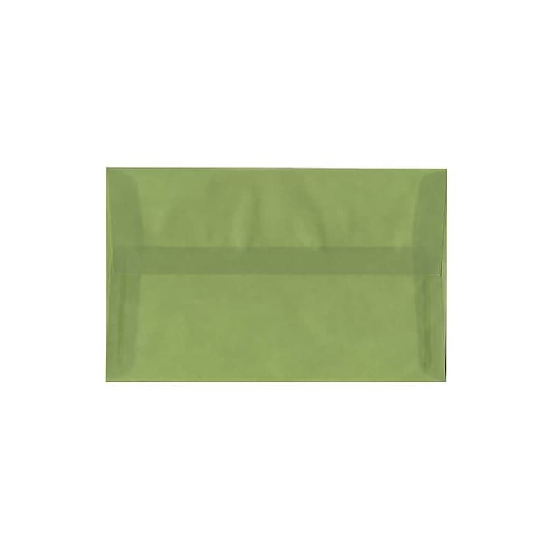 JAM Paper A10 Translucent Vellum Invitation Envelopes, 6 x 9.5, Leaf Green, 50/Pack (PACV853I) image 1