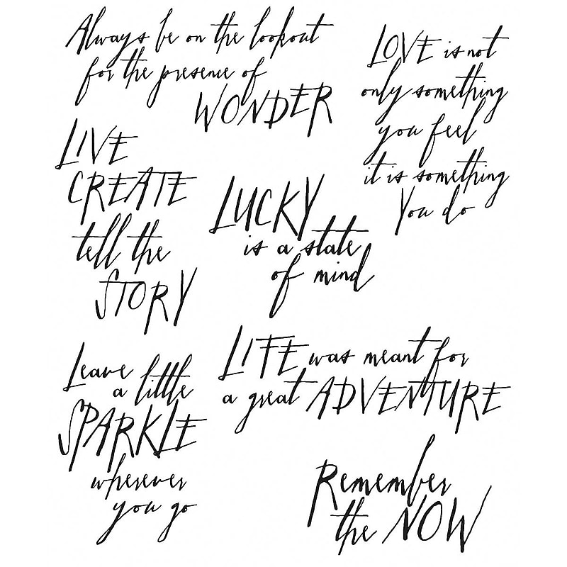 Stampers Anonymous Tim Holtz Cling Rubber Stamp Set, Handwritten Thoughts image 1