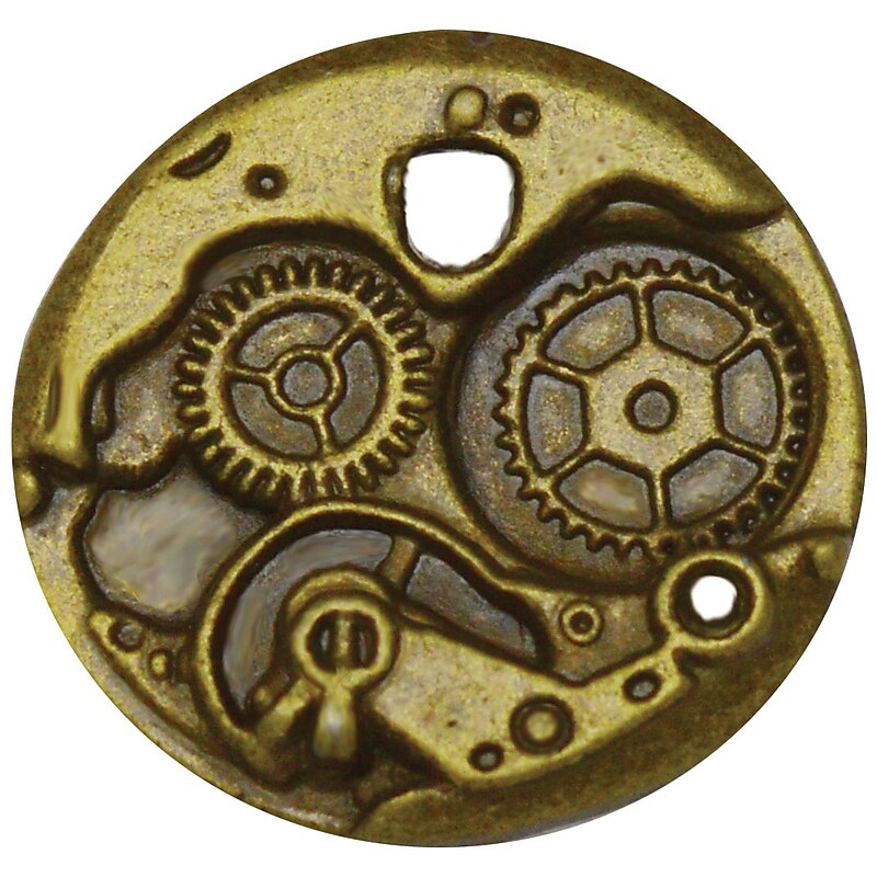 FabScraps Embellishments Brass 1.5" x 1.5", Watch Back image 1