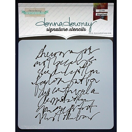 Shop Staples for Donna Downey Stencils Signature Stencils, Scribble Script