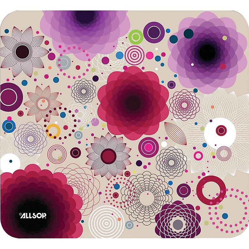 Allsop Naturesmart Non-Skid Mouse Pad, Retro Floral (30594) image 1