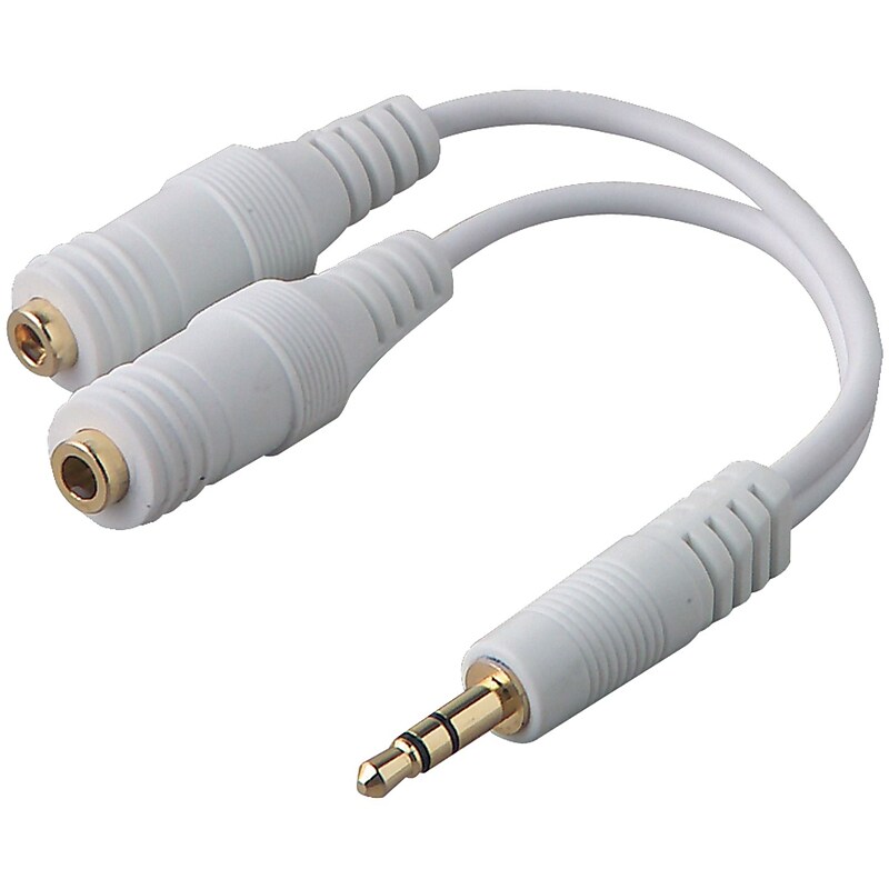 Belkin PRO Series F8V234-WHT 0.5' Stereo Audio Cable, White image 1