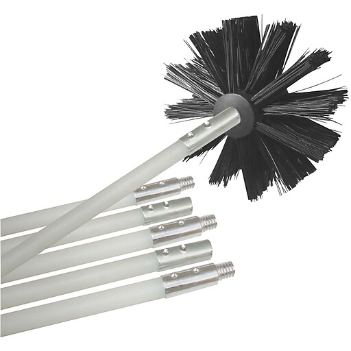 Deflecto Dryer Duct Cleaning Brush Kit, 12', White/Black