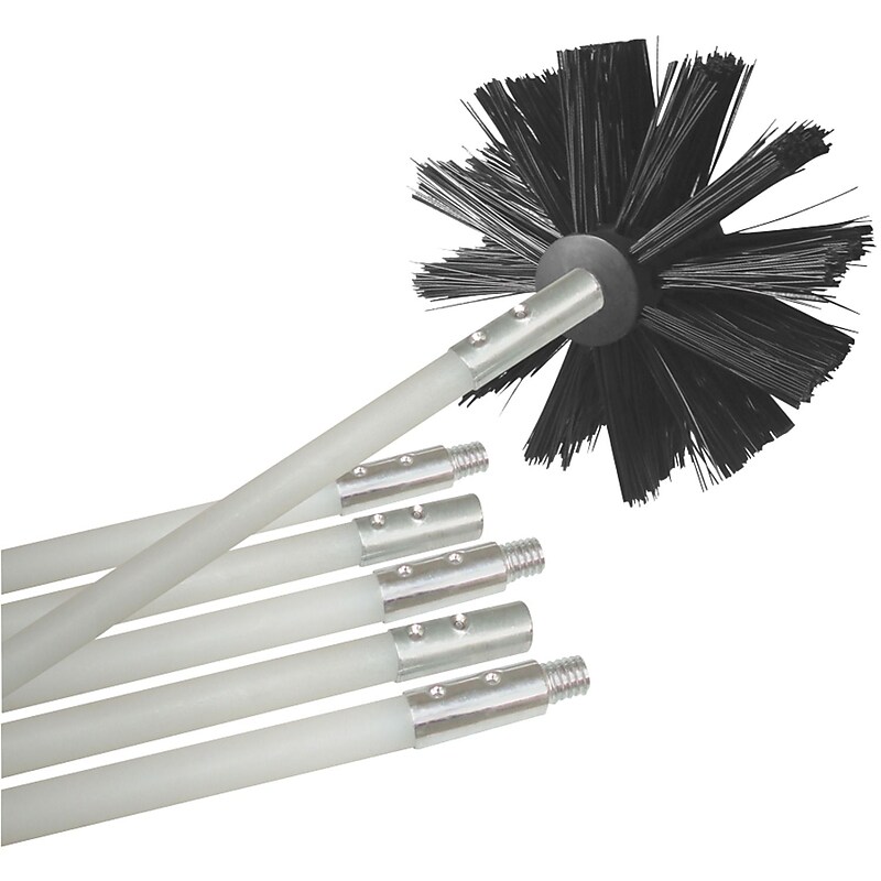 Deflecto Dryer Duct Cleaning Brush Kit, 12', White/Black (DEFDVBRUSH12K) image 1