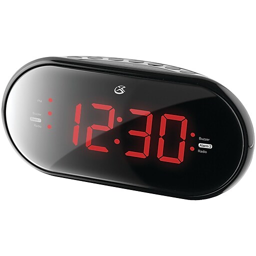 GPX C253B PLL Dual Alarm Clock Radio, Black Staples