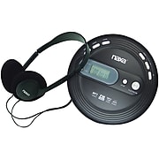 Naxa® Slim Personal MP3/CD Player With FM Scan Radio, Black